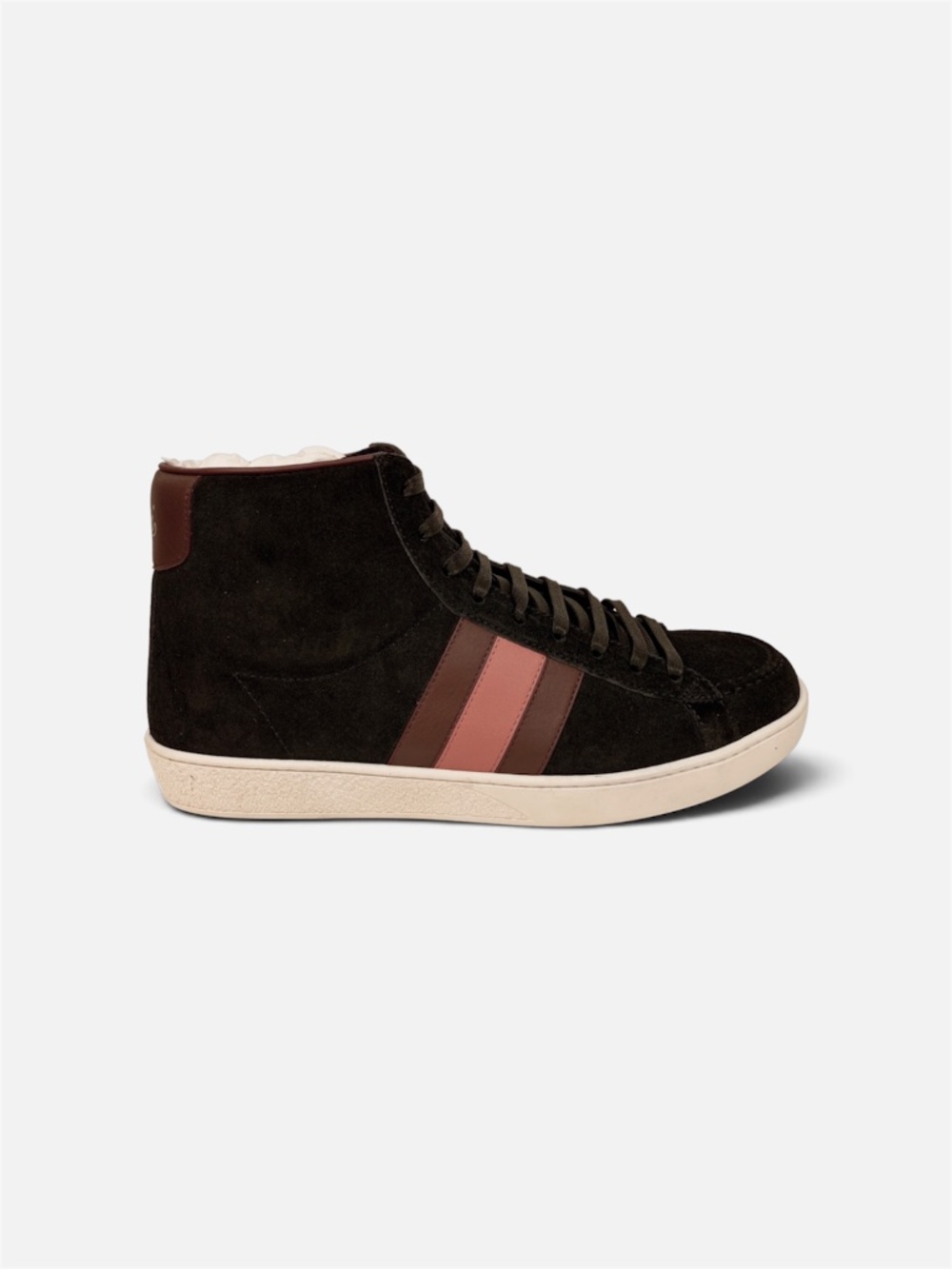 Gucci Black Suede Web Sneakers Men's 5.5G